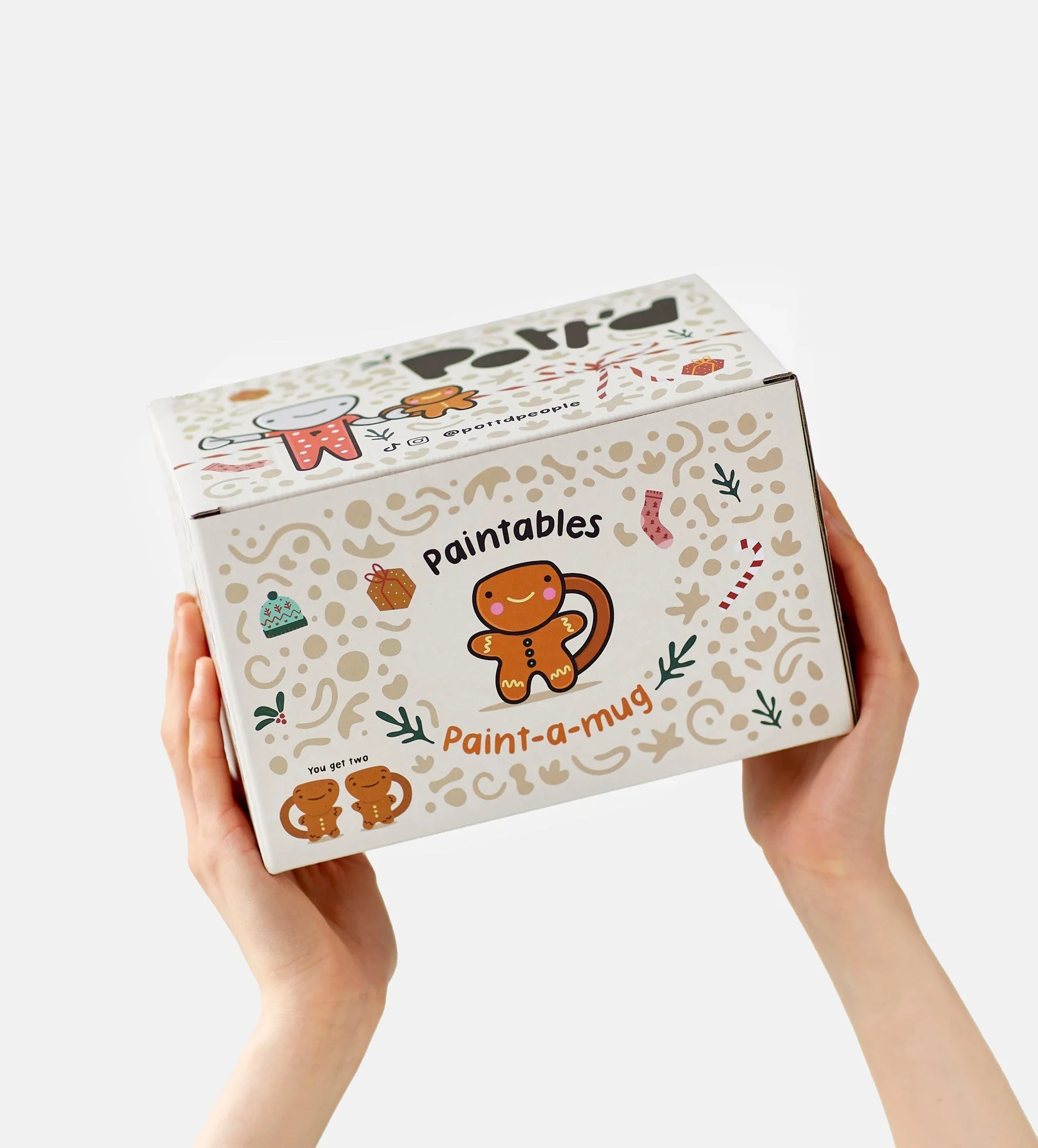Christmas Gingerbread Paint-a-Mug x2 - Image 2