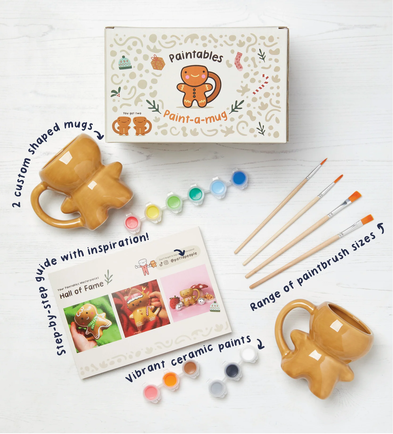 Christmas Gingerbread Paint-a-Mug x2 - Image 4