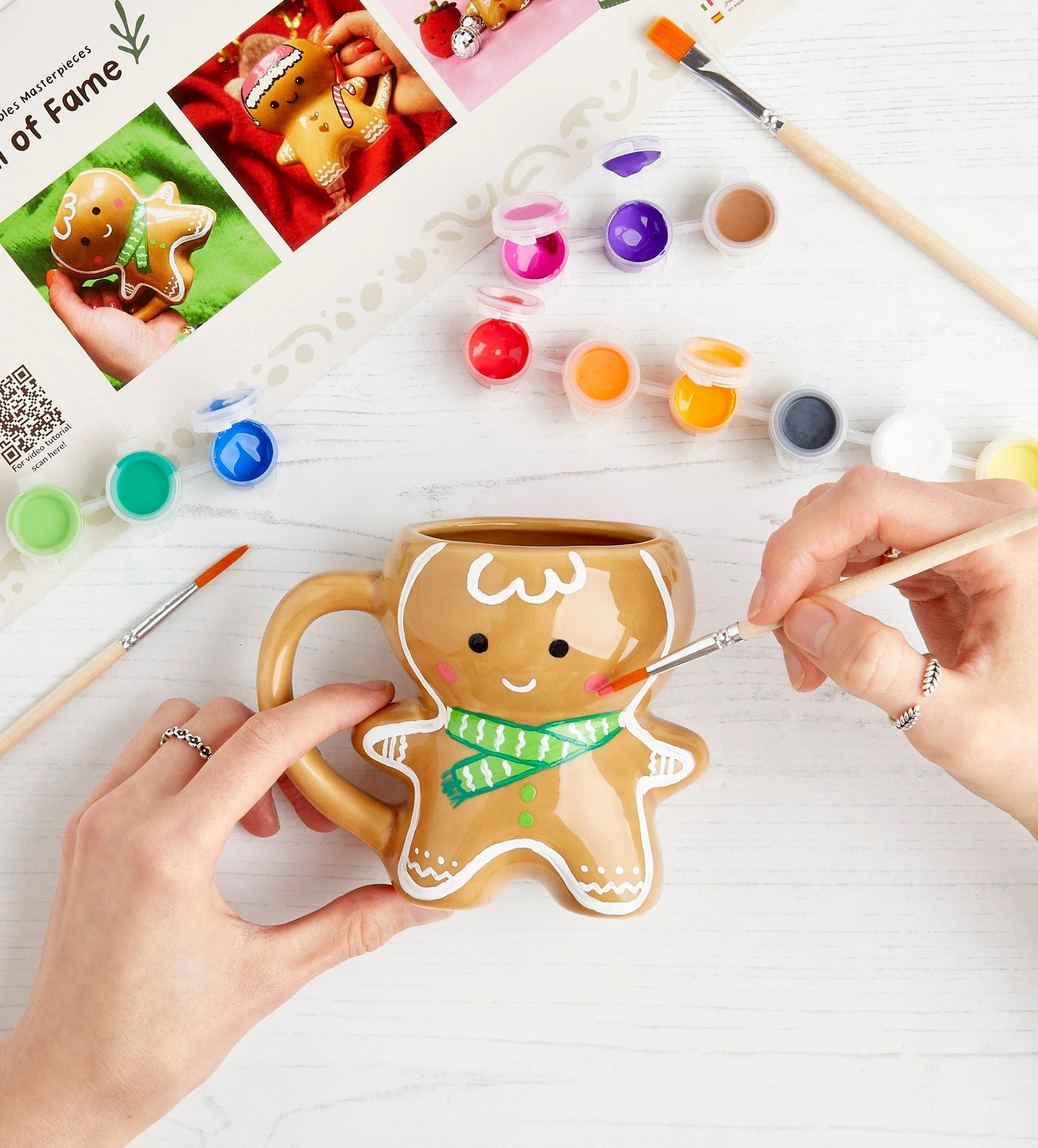 Christmas Gingerbread Paint-a-Mug x2 - Image 6