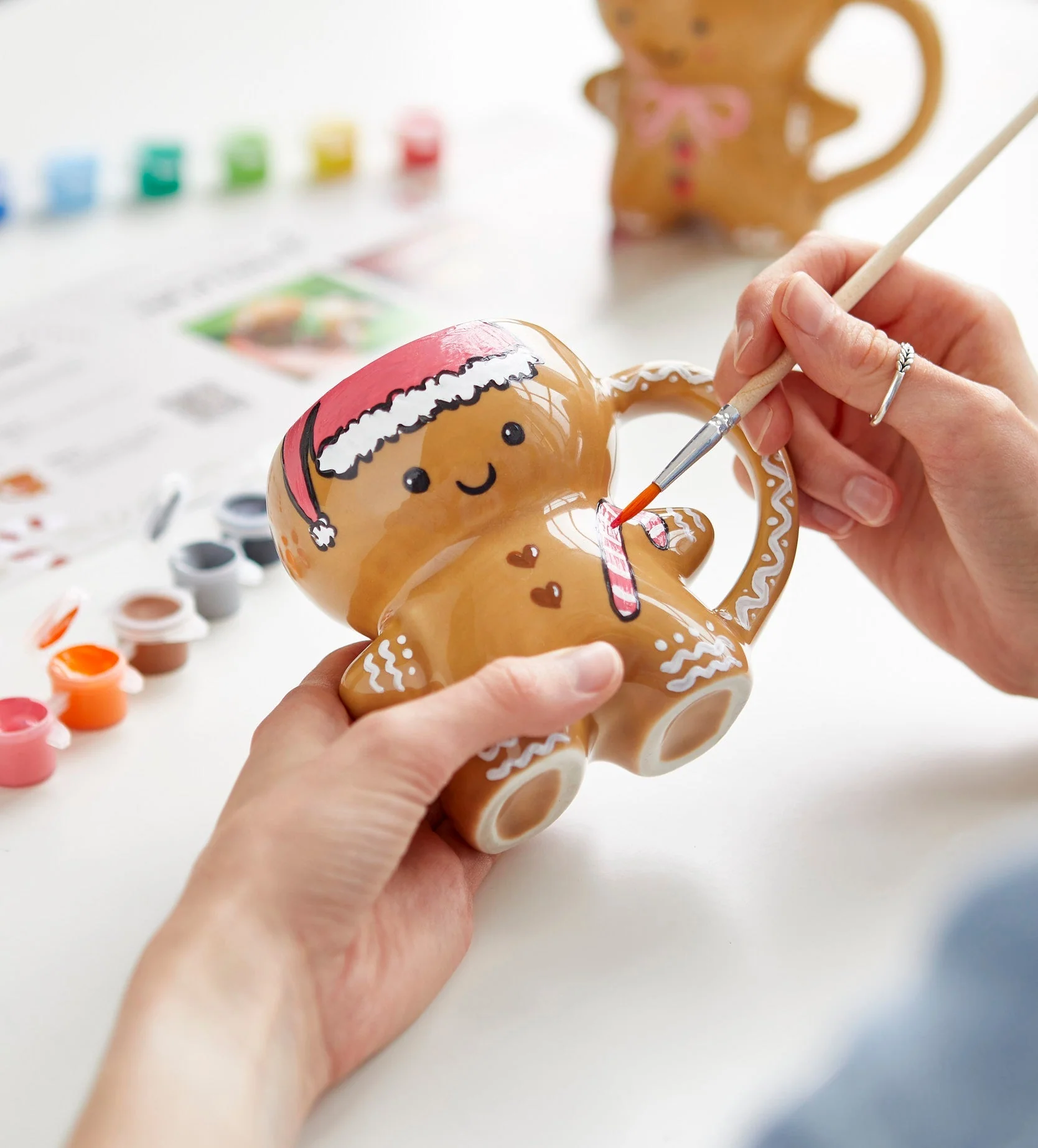 Christmas Gingerbread Paint-a-Mug x2 - Image 8