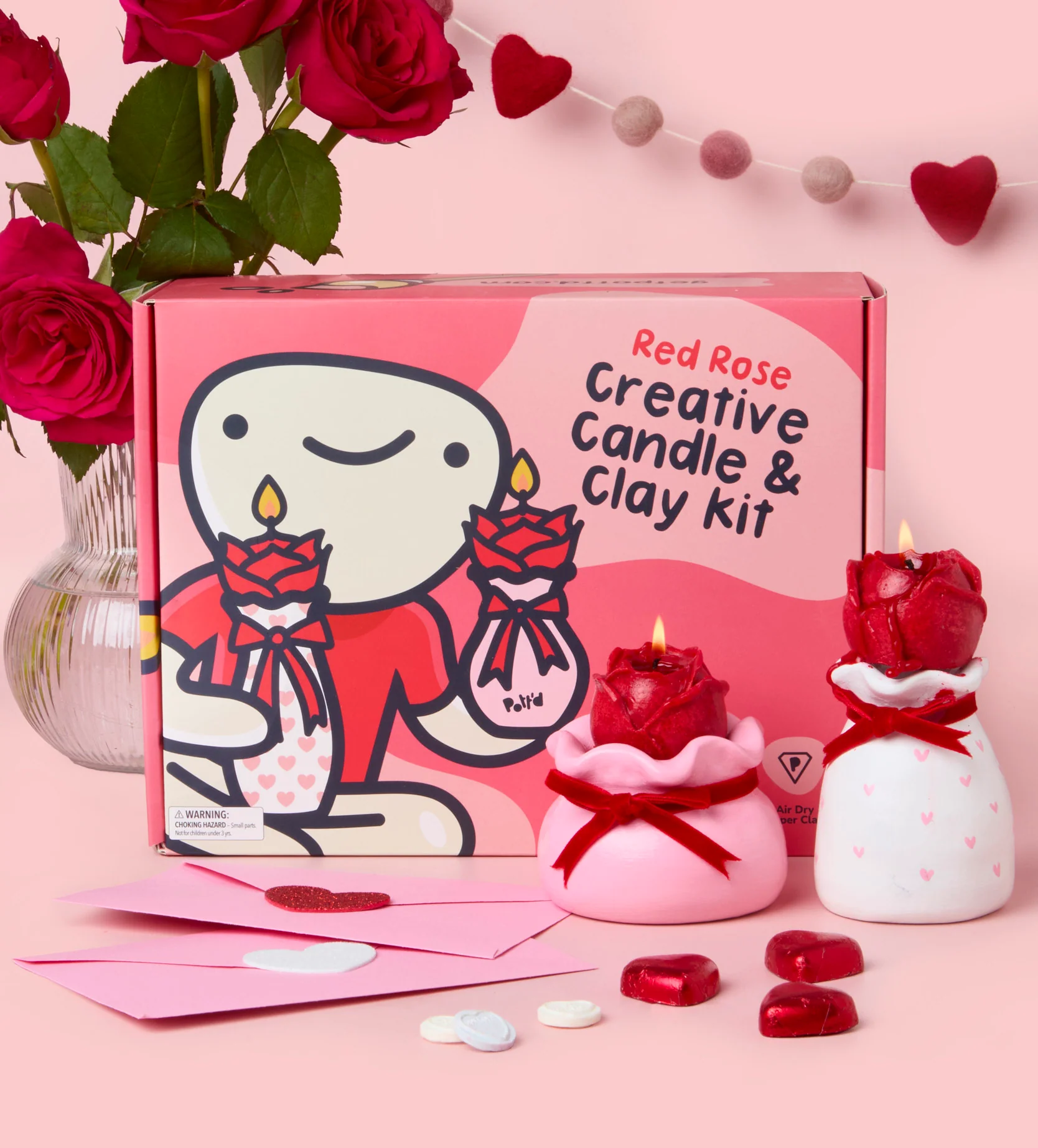 Red Rose Creative Candle & Clay Kit - Image 7